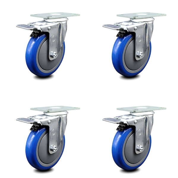 Cambro Dish Caddies Utility Truck Swivel Caster with Brake Replace Set - SCC